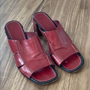 Cole Haan Red Leather Sandals